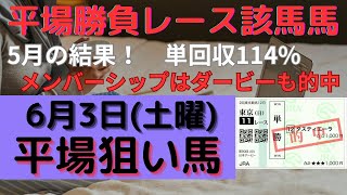 【競馬予想】６月３日（土曜）平場勝負レース該当馬３レースの配信！お天気の悪い日に狙えそうな馬！