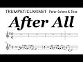 AFTER ALL easier key Trumpet Clarinet Sheet Music Backing Track Play Along Partitura
