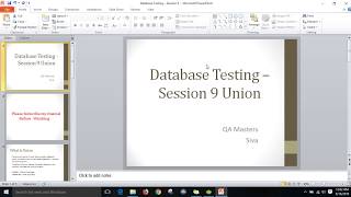 Database Testing | SQL Tutorial For Beginners– Session 9 Union