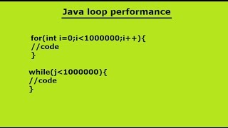 Java for loop VS while loop performance testing