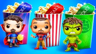 Fake Superheroes vs Real Superheroes! Sneaking Into the Movies Challenge!