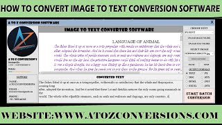 How To Convert Image To Text Conversion Software | Conversion Software For Image To Text