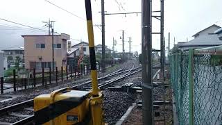 リハーサル・電車の撮影準備(三つ峠駅にて)