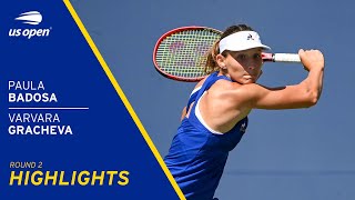 Paula Badosa vs Varvara Gracheva Highlights | 2021 US Open Round 2