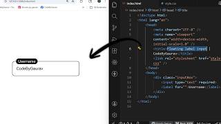 Create Floating Label Input Animation 😍 | HTML CSS Form Design