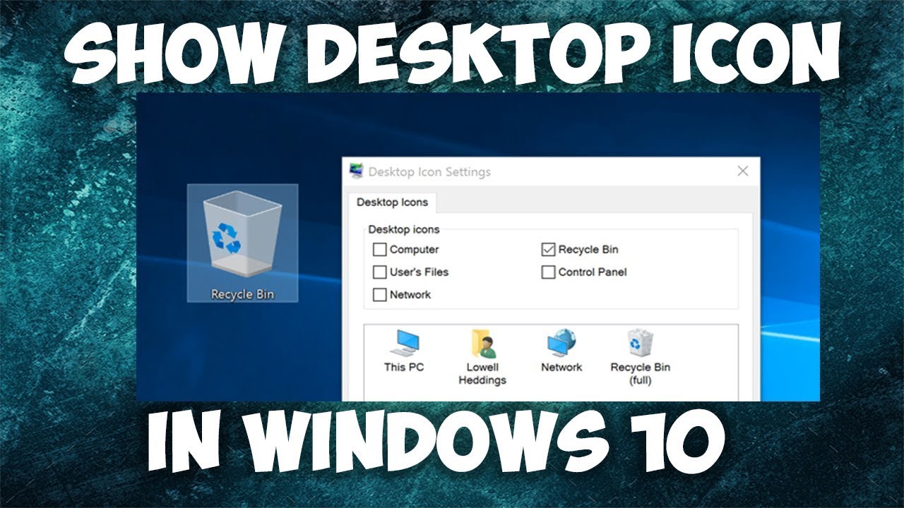 How To Show Desktop Icon In Windows 10 - YouTube