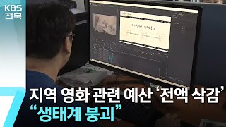 지역 영화 관련 예산 ‘전액 삭감’…“생태계 붕괴” / KBS  2023.09.13.