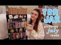 tbr jar picks my July reads 🍒☀️🍉