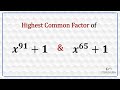 HCF of (x^91 + 1) and (x^65 + 1)