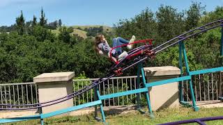 Keira Rides Our Backyard Roller Coaster