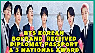 BTS K-POP BOYBAND RECEIVED 3 NATIONAL AWARDs #shorts Bts permission to dance
