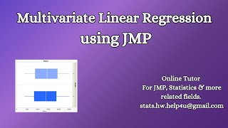 Linear Regression using JMP | Multivariate Linear Regression in JMP | Online Stats and JMP Tutoring