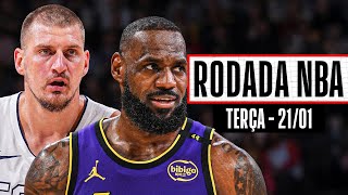 LEBRON anota triplo-duplo na vitória dos LAKERS, JOKIC lidera passeio dos NUGGETS - Rodada NBA 21/01