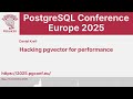 Daniel Krefl: Hacking pgvector for performance