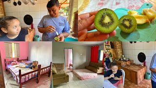 DEIXANDO NOSSA CASINHA LIMPA E ORGANIZADA-EXPERIMENTANDO NOVAS FRUTAS!!