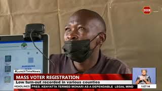 Low turn our recorded as IEBC mass voter registration enters second day