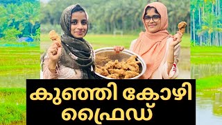 Kunji kozhi fried |കുഞ്ഞി കോഴി ഫ്രൈഡ്|KFC chicken|chicken brost malayalam|chickenfry|village food|