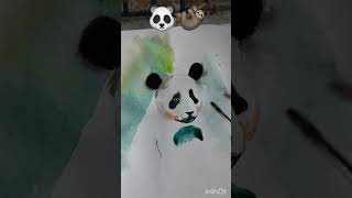 The Bear Watercolor drawing🐼🐻🥰#art#trending#shortsviral#like#painting#Viral#shortviral#drawing