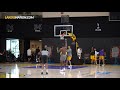 Lakers Practice LeBron & Kuzma Go Back and Forth In Three Point Shooting Drills
