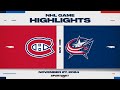 NHL Highlights | Canadiens vs. Blue Jackets - November 27, 2024