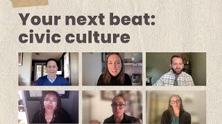 Your Next Beat: Civic Culture — a webinar on storytelling \u0026 civic culture