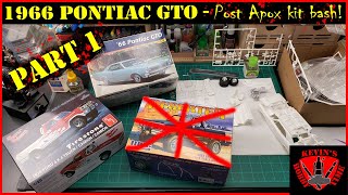 1966 Pontiac GTO Post Apox, scale model, kit bash part 1.