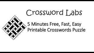 5 Minutes Creating Free, Fast, Easy Printable Crosswords Puzzle