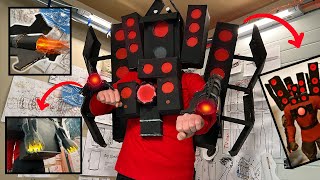 Making Cosplay Upgrade Titan Speakerman from Cardboard | Full costume set 99%