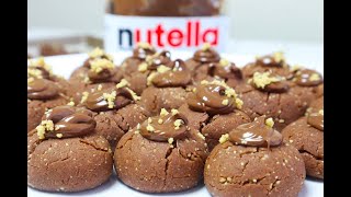 Nutella \u0026 Peanut Cookies: How To Make 4 Ingredient Nutella \u0026 Peanut Cookies | Simple \u0026 Easy Recipe