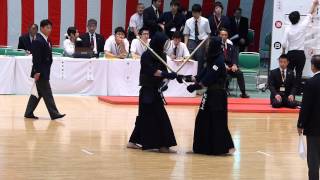 2014年 全日本学生剣道選手権 4回戦 中大 村上 vs 東海大 中冨