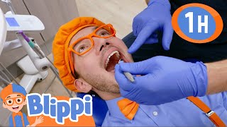 Blippi at the Dentist | Learn About Teeth | Good Hygiene + Healthy Habits for Kids