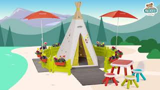 Stan prírodný Indoor\u0026Outdoor Teepee Evolutive Smoby