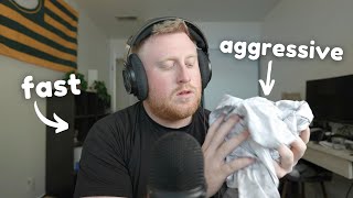 Fast & Aggressive ASMR - Fabric Sounds, Hand Sounds, Random Triggers