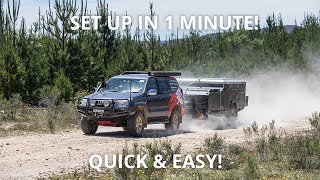 Quick and Easy Camper Trailer Cub Frontier Set Up in 1 Minute