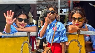 Shriya Saran Looking Beautiful 😍🫶 Spotted At Versova Jetty