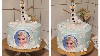 Elsa Torte/ Elsa cake 😍/Elsa aus Fondont