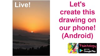 Step by step tutorial - Create a beautiful sunset scene on your phone #live