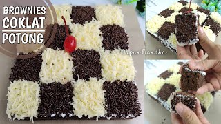 BROWNIES COKLAT POTONG KUKUS TERLEMBUT DAN ENAK - BISA UNTUK DIJUAL ATAU KUE HARI RAYA