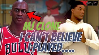 I played against fake Michael Jordan nba 2k23 and this how it went