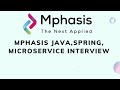 Mphasis interview questions and Answers| Real Java Microservice Interview experience