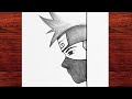 Easy anime drawing with pencil drawing - How to draw an anime boy wearing a mask - Anime drawings