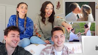 Reacting to our Wedding + Engagement videos | Brooklyn and Bailey