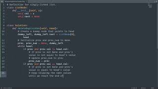Leetcode 82. Remove Duplicates from Sorted List II in Python | Python Leetcode | Python Tutorial