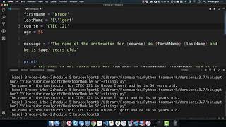 CTEC 121 - f Strings in Python