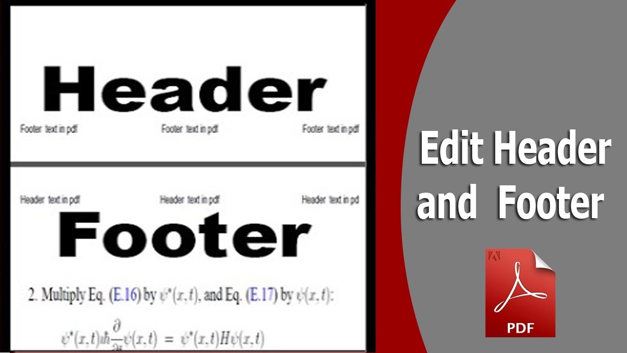 How To Edit Header And Footer In PDF By Using Adobe Acrobat Pro - YouTube