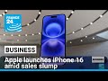 Apple launches new iPhone with AI capabilities amid sales slump • FRANCE 24 English