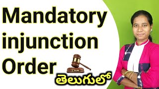 mandatory injunction order explained in telugu