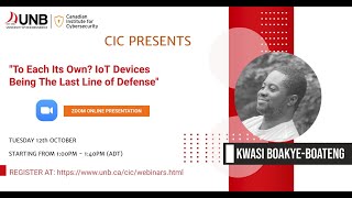 To Each Its Own? IoT Devices Being the Last Line of Defense by Kwasi Boakye-Boateng