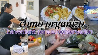 COMO ORDENAR LA VERDURA🥬|COMO HACER UN ALMUERZO RÁPIDO🍲|LAVADO DE ROPA🫧