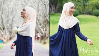 ชุดมุสลิม ชุดอิสลาม ชุดเดรสอิสลามออกงาน  Mareeya Muslim Dress : Polkadot Navy Collection